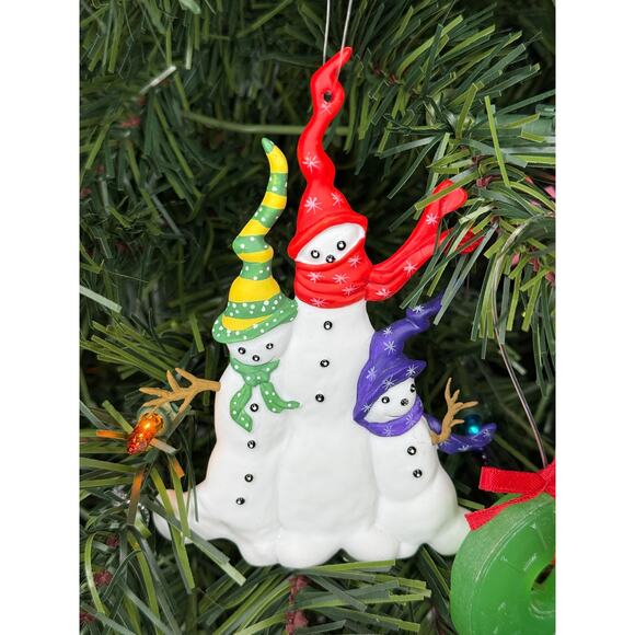 Department 56 Ornament 3 Snowmen With Crazy Hats Ornament - Picture 1 of 2